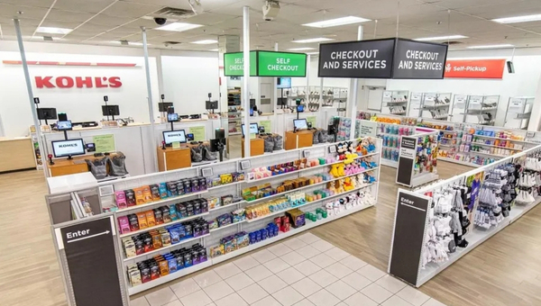 Self-checkout and queue-line installation during a retail store renovation